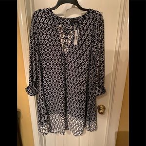 Navy & Ivory Work Dress Size XL